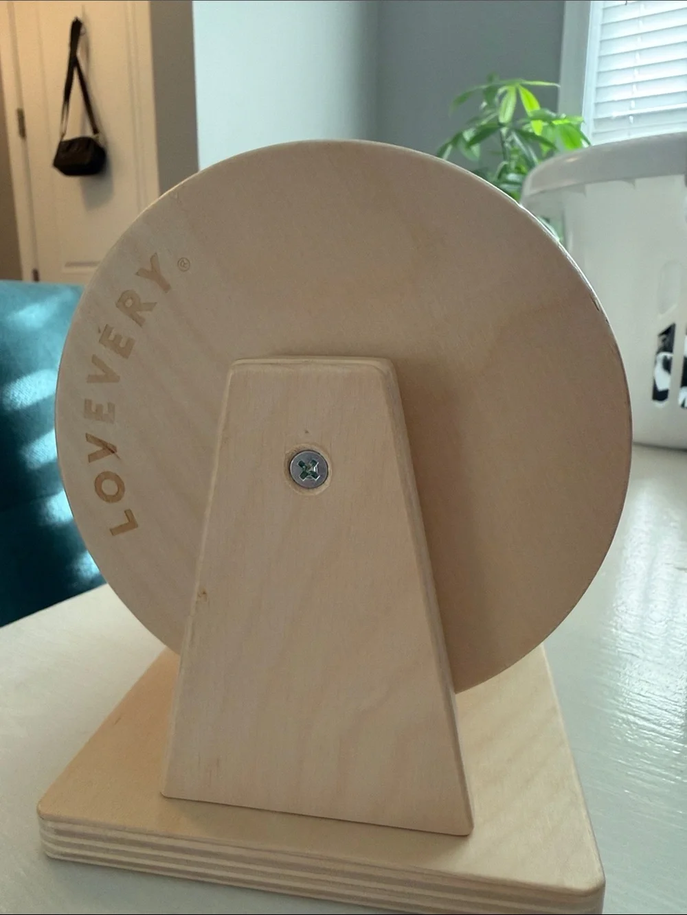 Lovevery Baby Wooden Rotating spinning Toy  Drum in Blue & Green